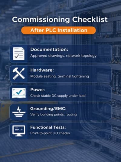 Commissioning Checklist After PLC Installation
