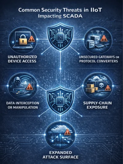 Common Security Threats in IIoT impacting SCADA 