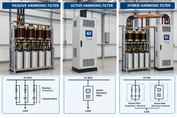 Types of Harmonic Filters Passive, Active, and Hybrid